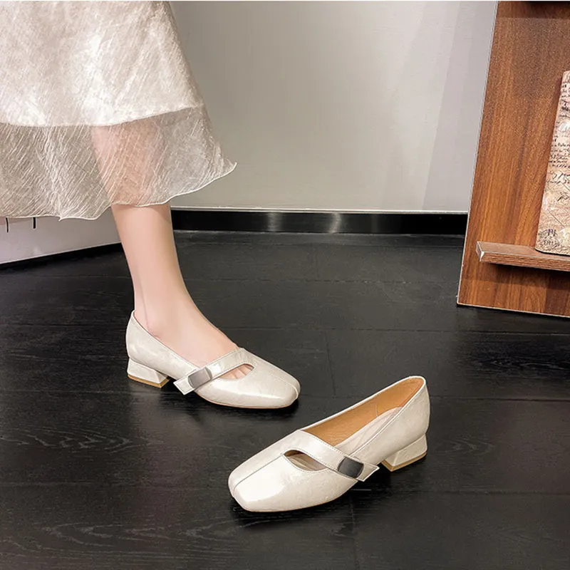 Than Than Me Casual Single Shoes Women's Apricot-3