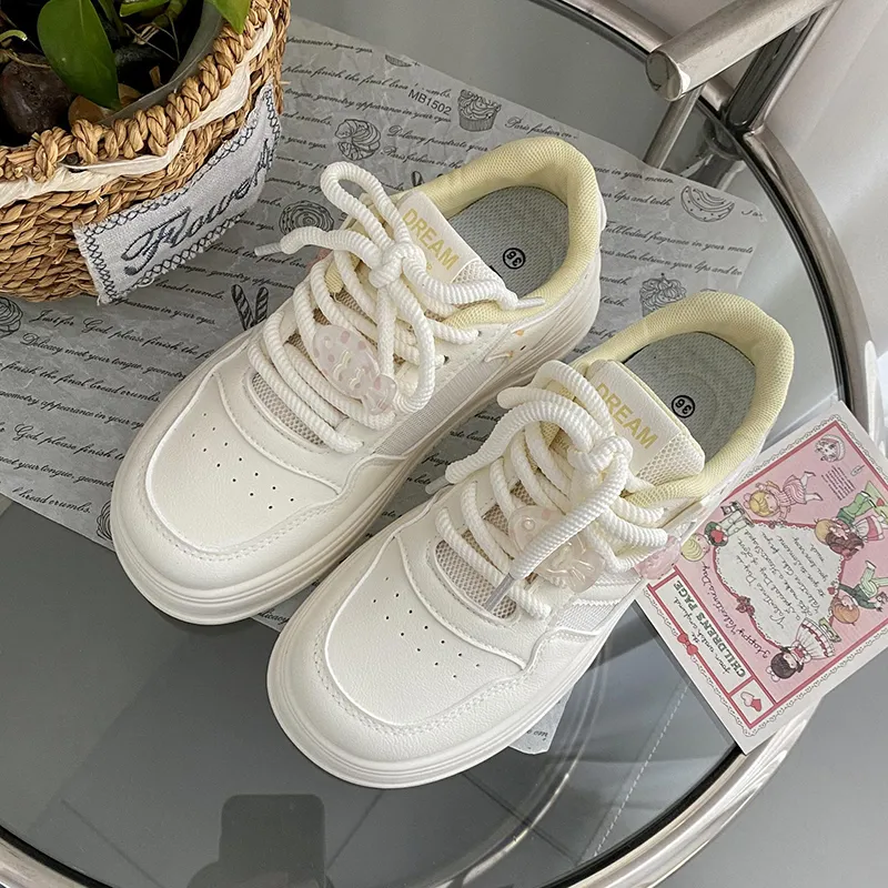 Than Than Me Slip Resistant Height Increasing Low Top Skateboard Shoes Women's-6