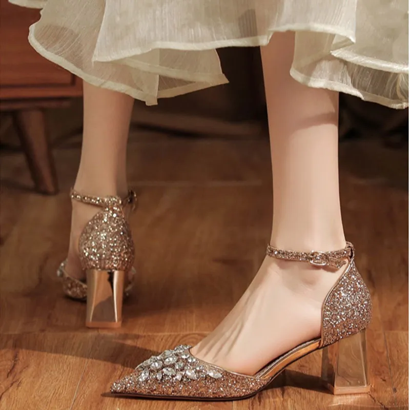 Than Than Me Chunky Heel High Heels Women's-10