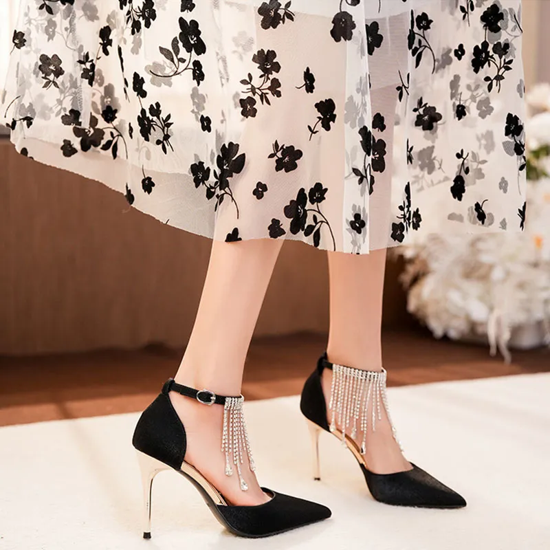 Than Than Me Slim Heel High Heels Women's-6