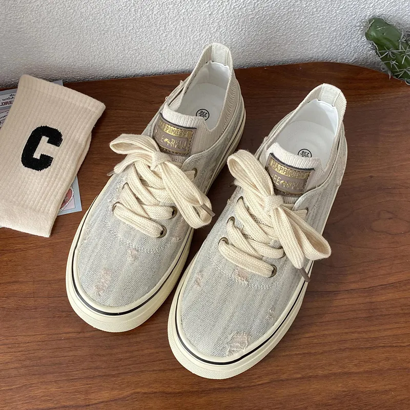 Than Than Me Slip Resistant Low Top Skateboard Shoes Women's-7