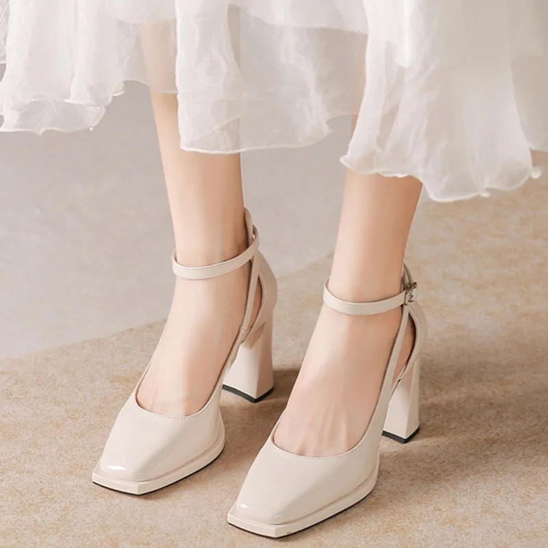 Than Than Me Chunky Heel High Heels Women's-2