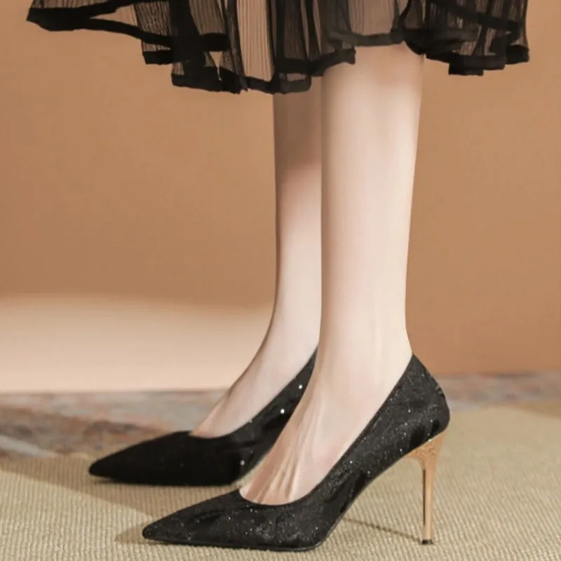 Than Than Me Slim Heel High Heels Women's-1
