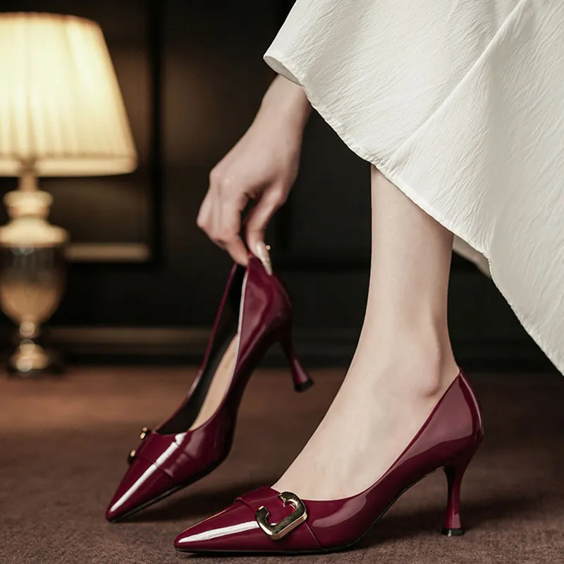 Than Than Me Slim Heel High Heels Women's-5