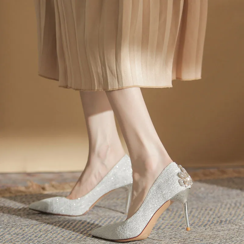 Than Than Me Slim Heel High Heels Women's-9