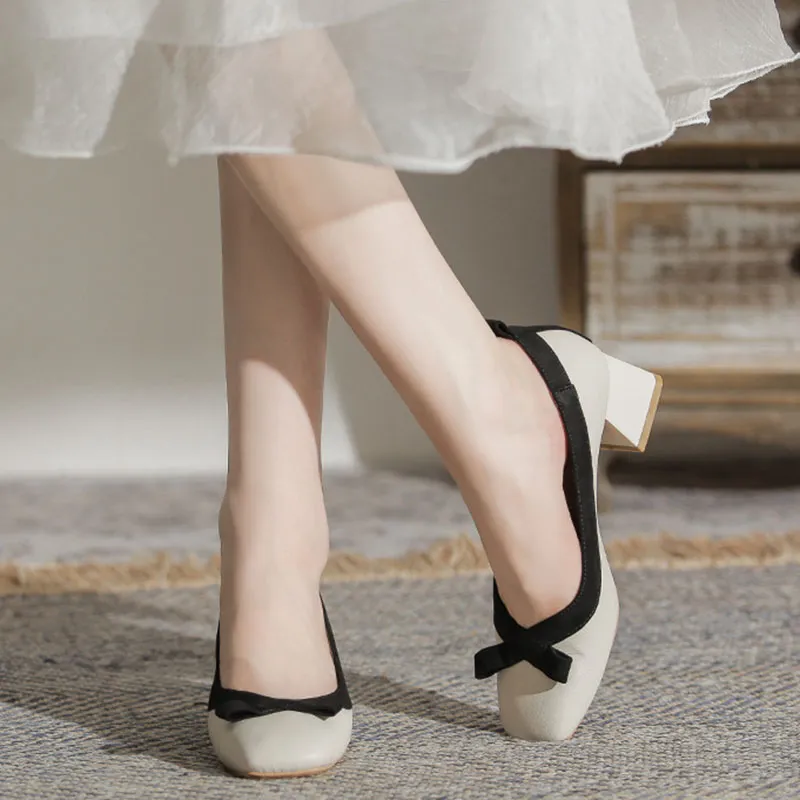 Than Than Me Casual Single Shoes Women's Ecru-2