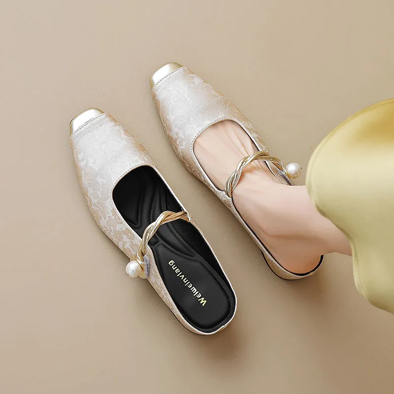 Than Than Me Rubber Sole Slip-Resistant Wrap-toe Slippers Women's-1