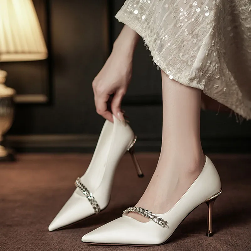 Than Than Me Slim Heel High Heels Women's-6