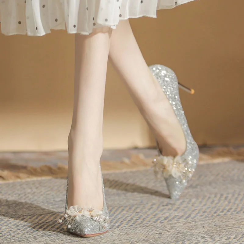 Than Than Me Slim Heel High Heels Women's-4