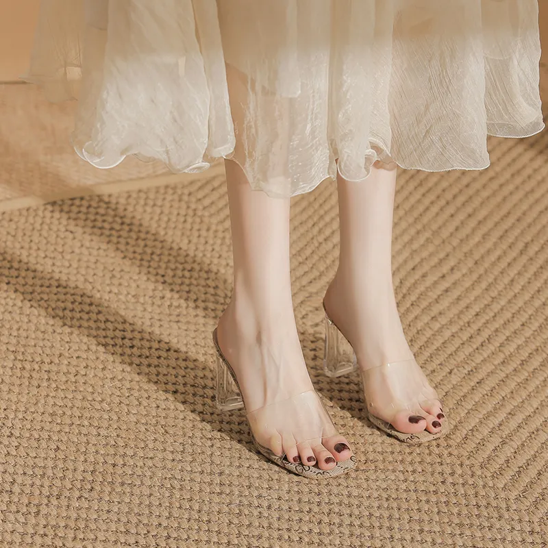 Than Than Me Rubber Sole Slip Resistant Slide Slippers Women's Apricot-3