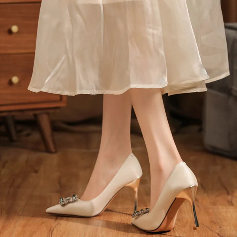 Than Than Me Slim Heel High Heels Women's-6