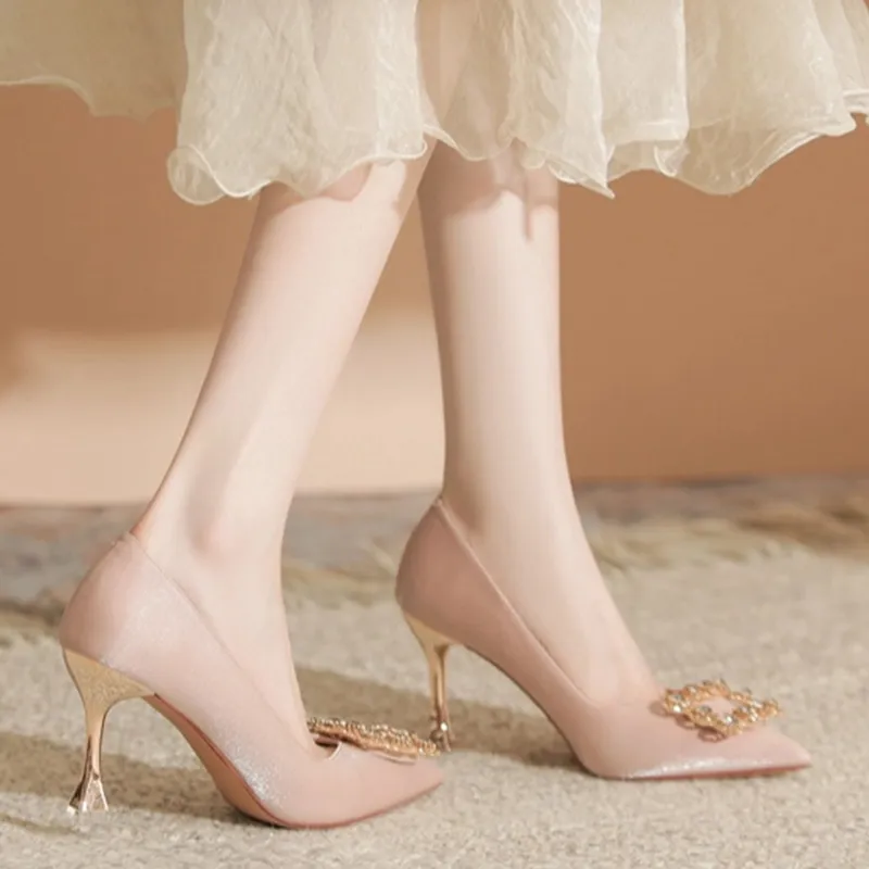 Than Than Me Slim Heel High Heels Women's-9