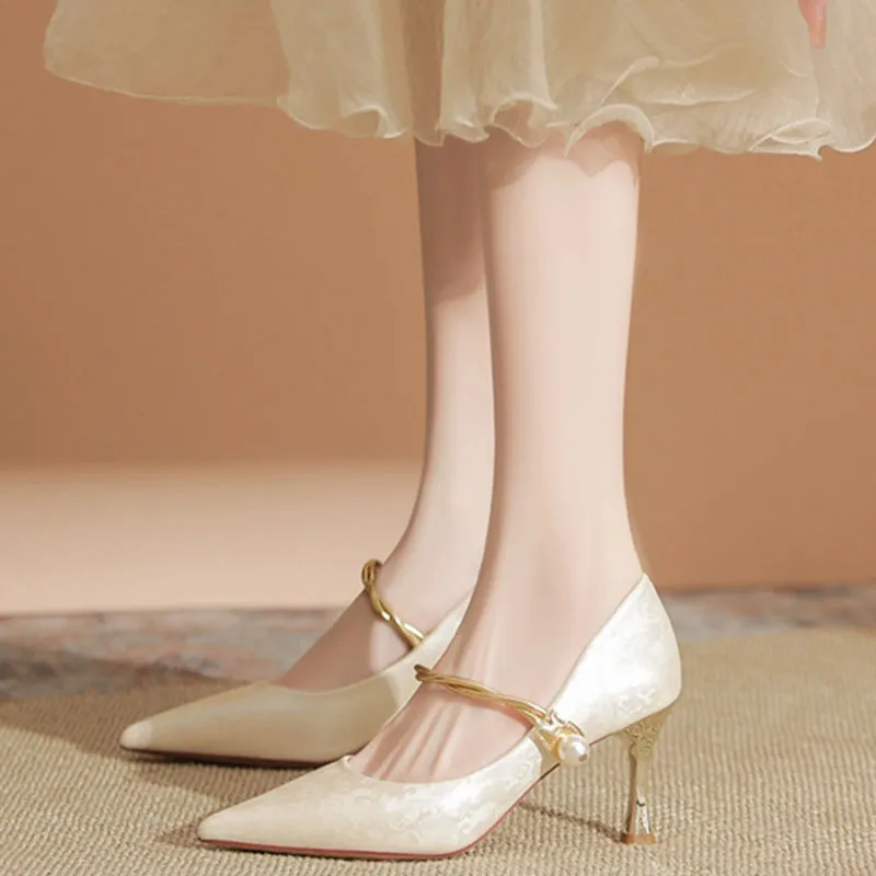 Than Than Me Slim Heel High Heels Women's-9