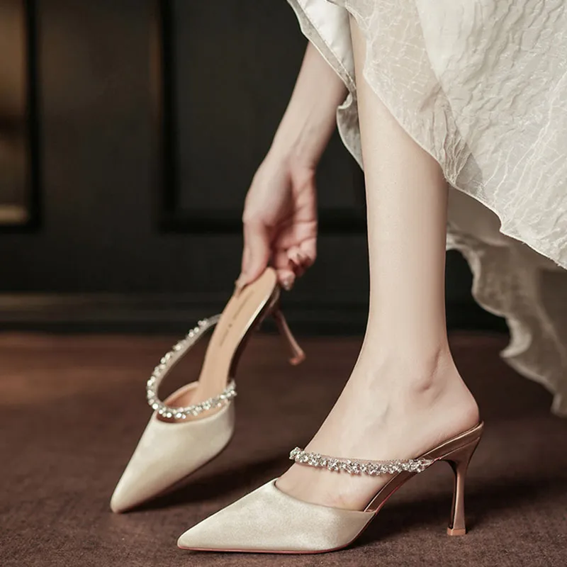 Than Than Me Slim Heel High Heels Women's-6