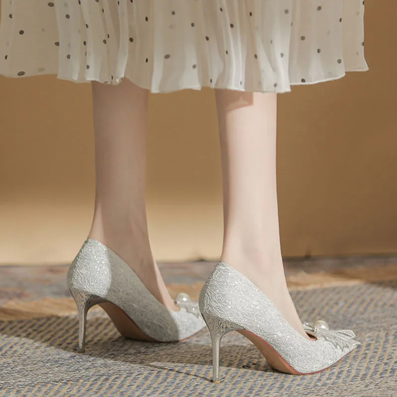 Than Than Me Slim Heel High Heels Women's-1