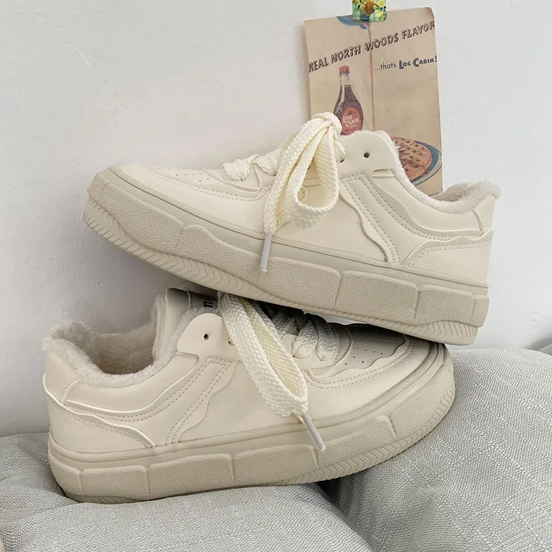 Than Than Me Warm Height Increasing Low-Top Skateboard Shoes Women's-4