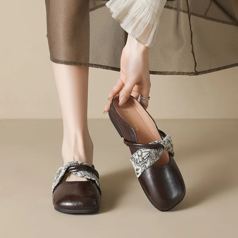 Than Than Me Rubber Sole Slip Resistant Wrap toe Slippers Women's-2