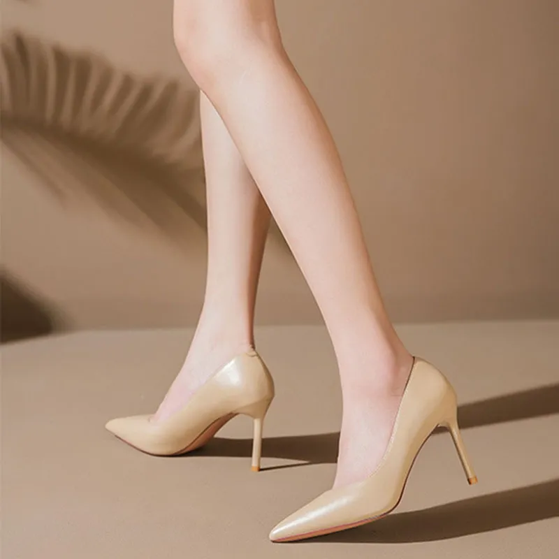 Than Than Me Slim Heel High Heels Women's-7