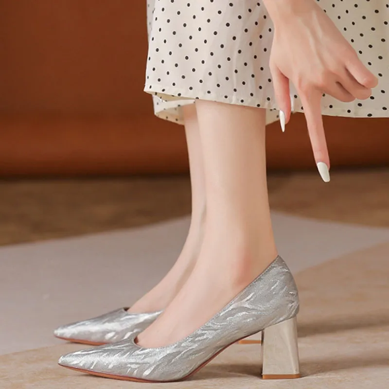 Than Than Me Chunky Heel High Heels Women's-1