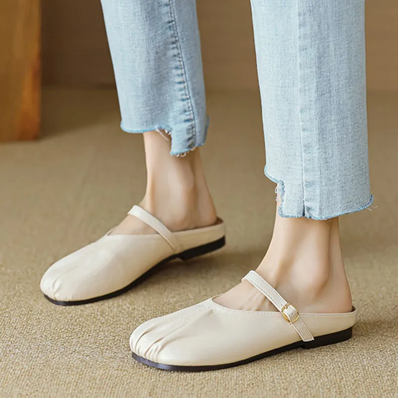 Than Than Me Rubber Sole Slip-Resistant Wrap-toe Slippers Women's-1