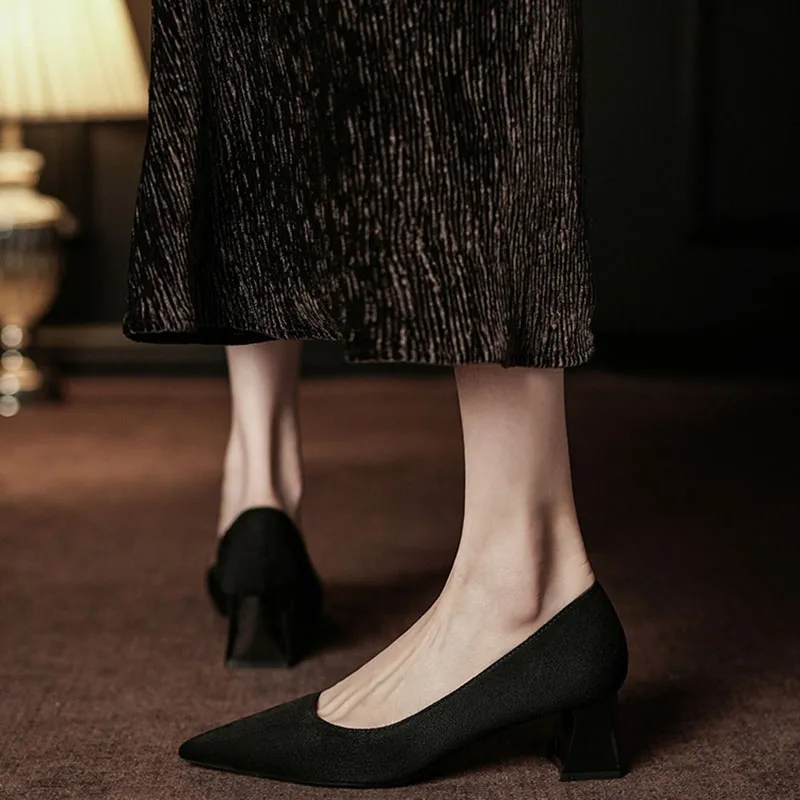 Than Than Me Chunky Heel High Heels Women's-3