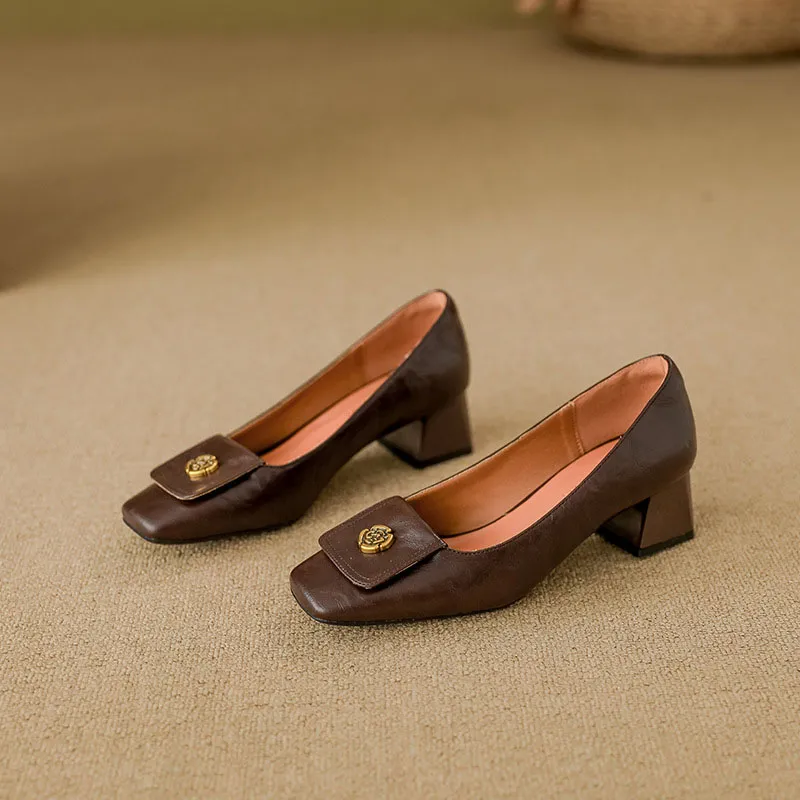 Than Than Me Casual Single Shoes Women's Dark Brown-2