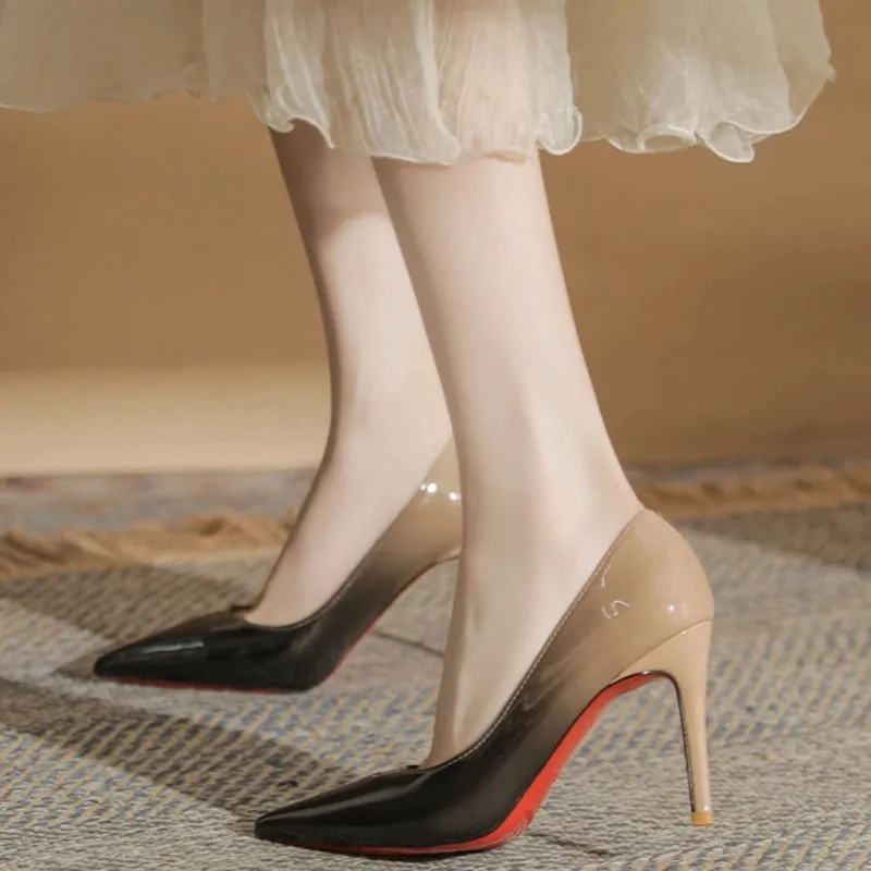 Than Than Me High Heels Women's Black Naked Gradient-3