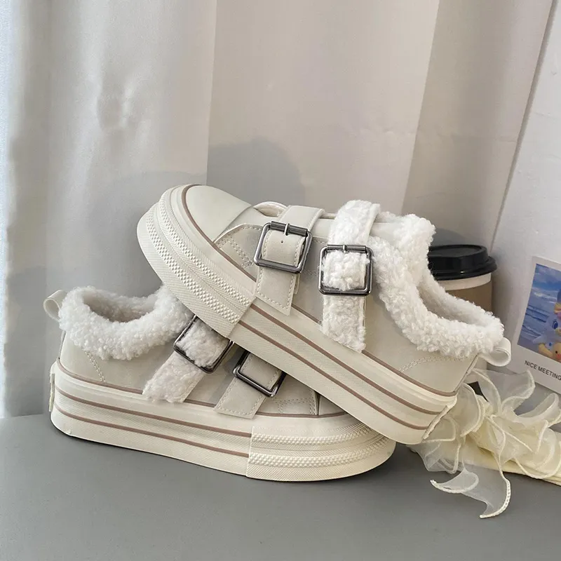 Than Than Me Warm Slip Resistant Low Top Skateboard Shoes Women's-3