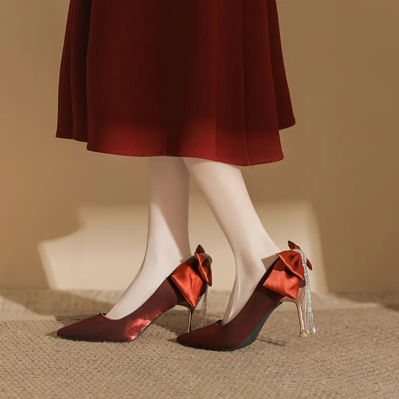 Than Than Me Slim Heel High Heels Women's-10