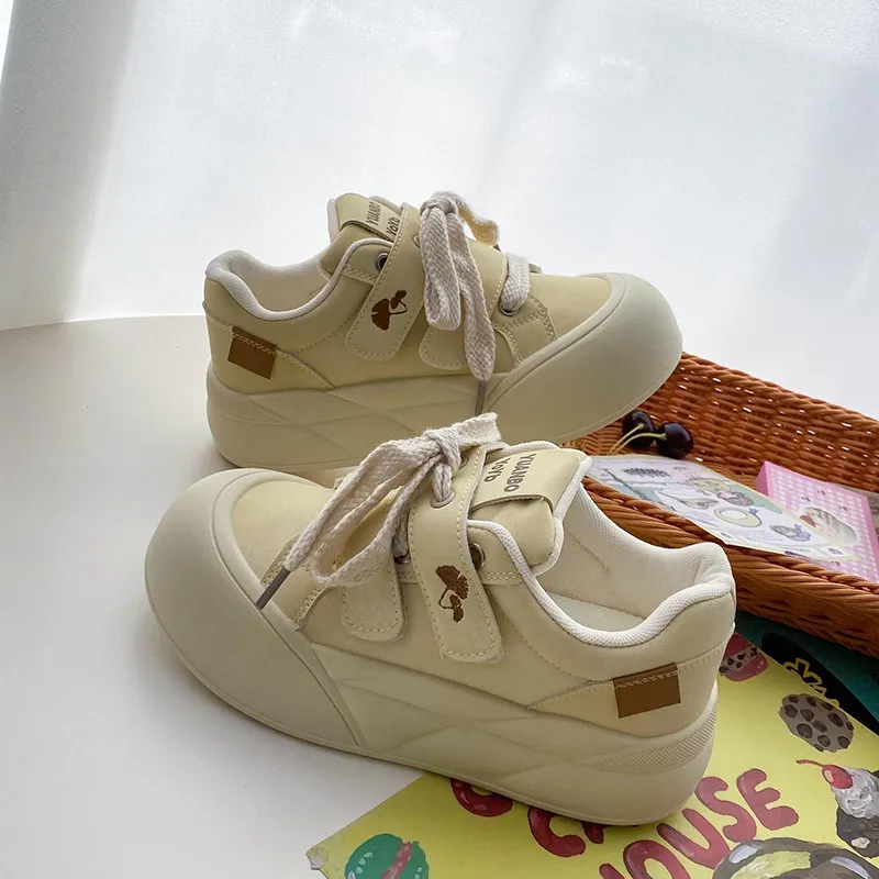 Than Than Me Slip Resistant Height Increasing Low Top Skateboard Shoes Women's-6