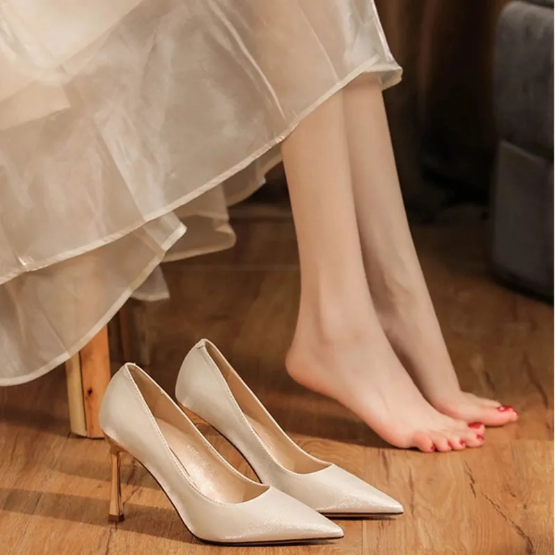 Than Than Me Slim Heel High Heels Women's-6