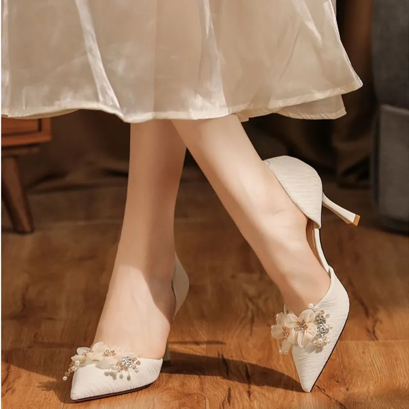 Than Than Me Slim Heel High Heels Women's-8