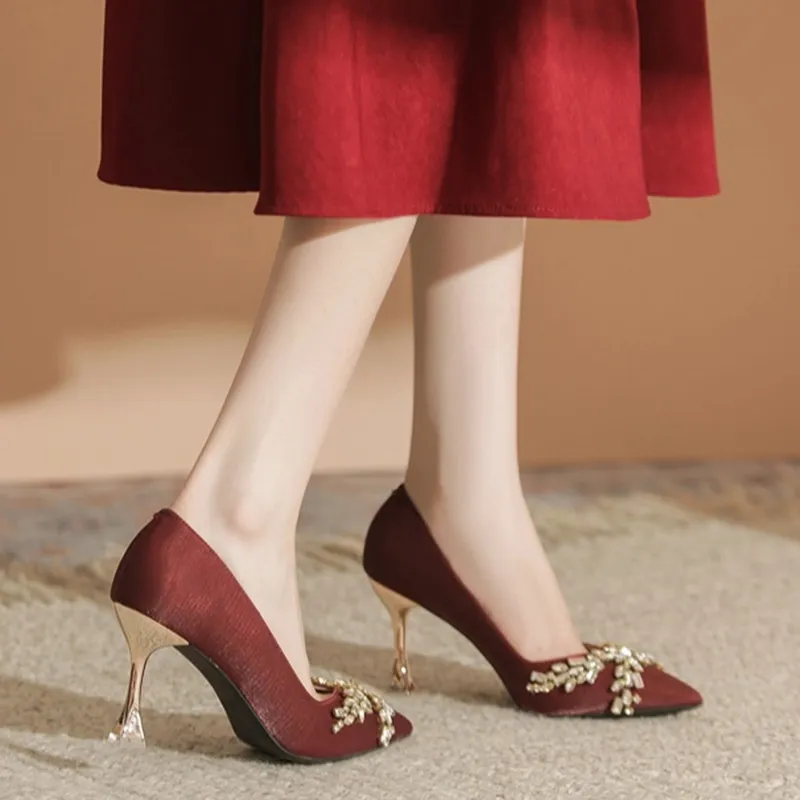 Than Than Me Slim Heel High Heels Women's-10