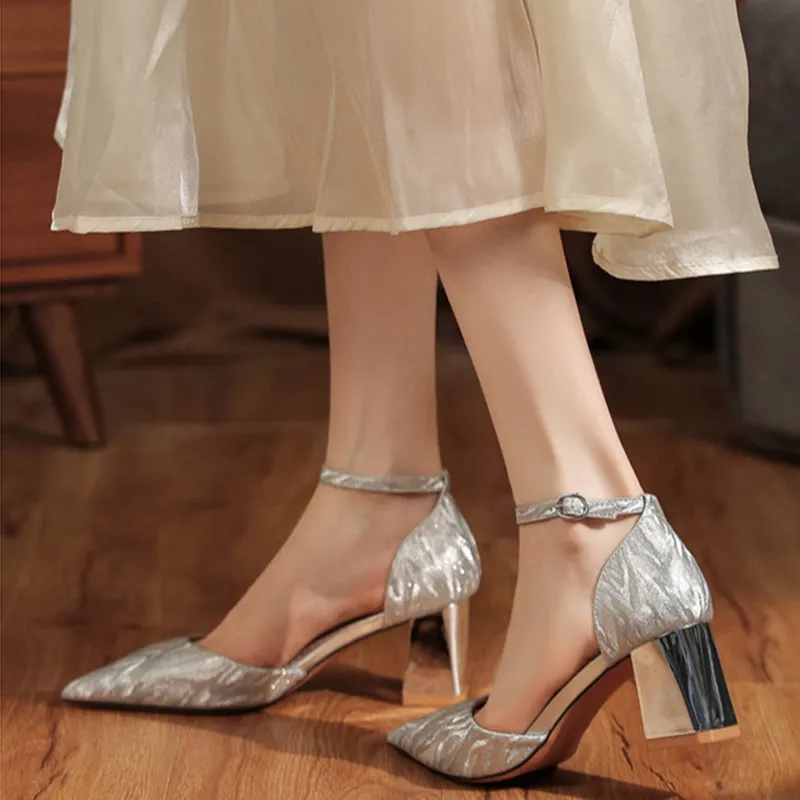 Than Than Me Chunky Heel High Heels Women's-1