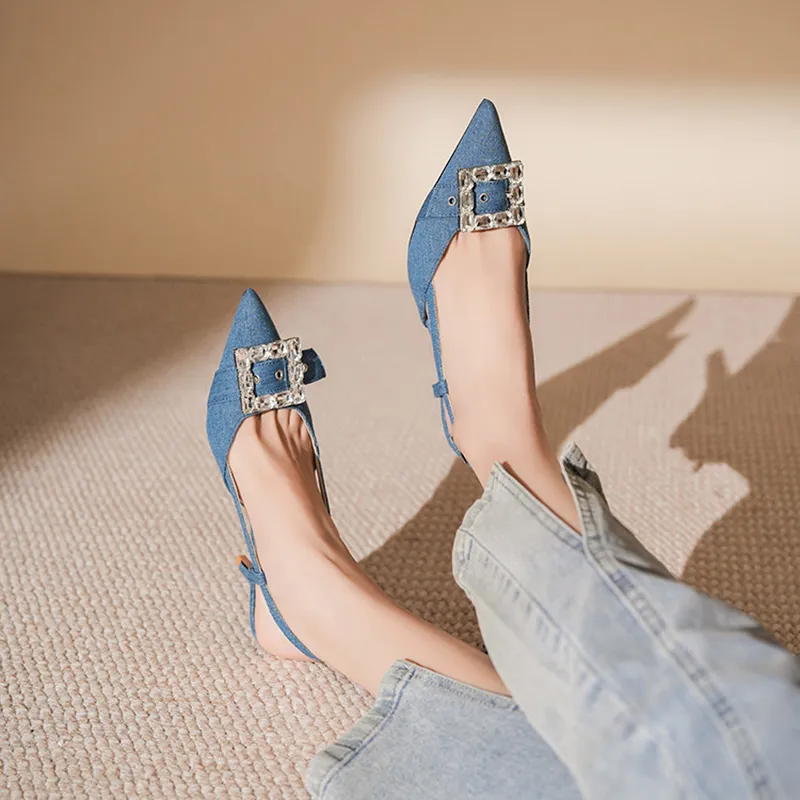 Than Than Me Slim Heel High Heels Women's-7