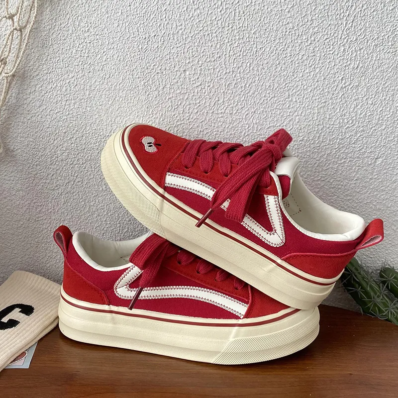 Than Than Me Slip Resistant Low Top Skateboard Shoes Women's-6