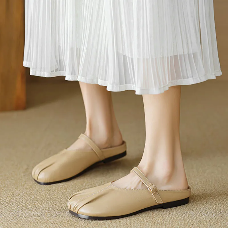 Than Than Me Rubber Sole Slip-Resistant Wrap-toe Slippers Women's-5