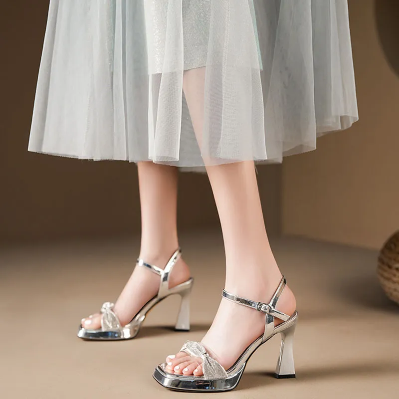 Than Than Me Chunky Heel High Heels Women's-7