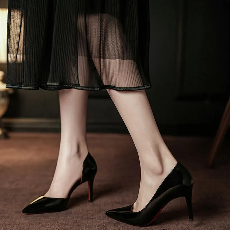 Than Than Me Slim Heel High Heels Women's-11