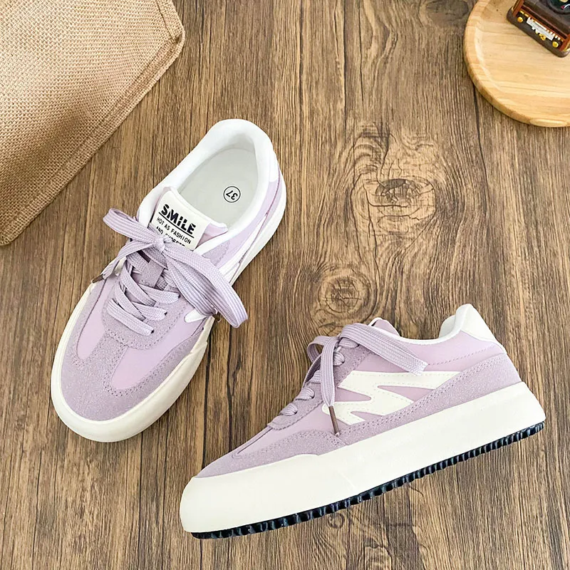 Than Than Me Skateboard Shoes Women's Purple-3