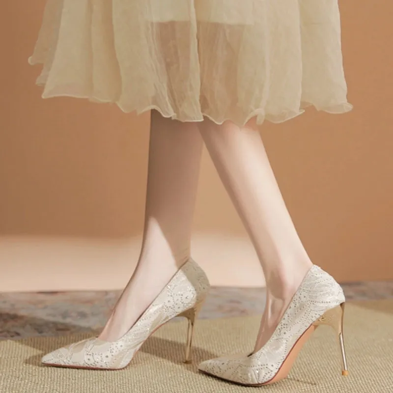 Than Than Me Slim Heel High Heels Women's-9