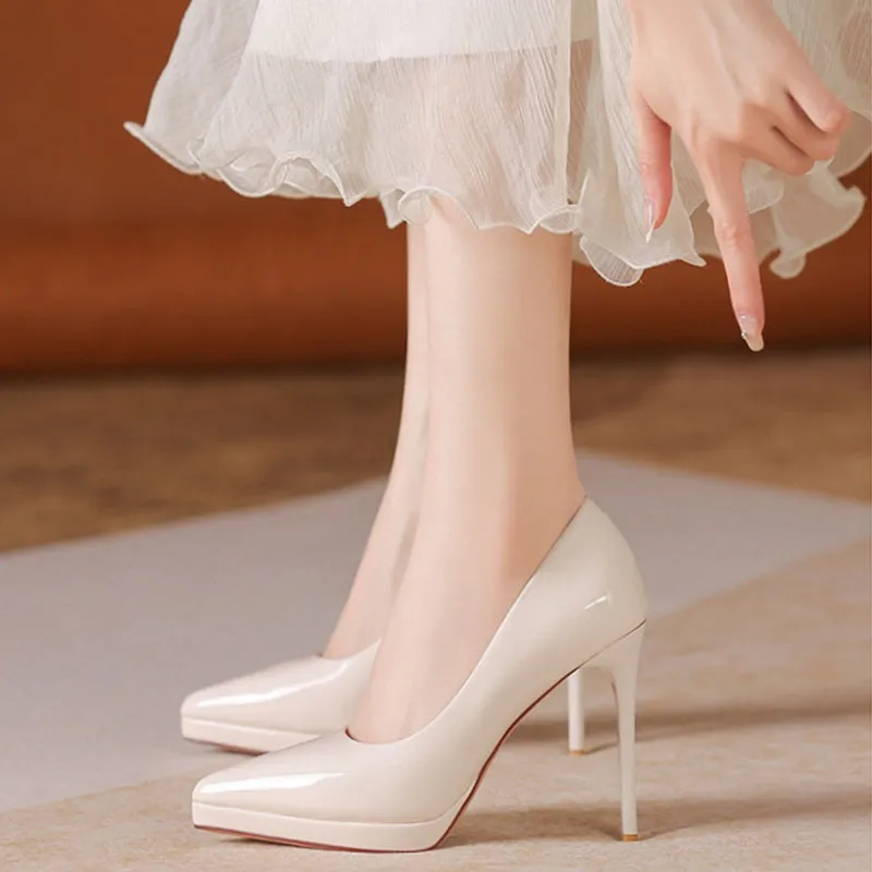 Than Than Me Slim Heel High Heels Women's-8