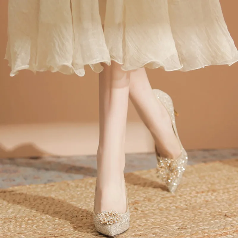 Than Than Me Slim Heel High Heels Women's-4