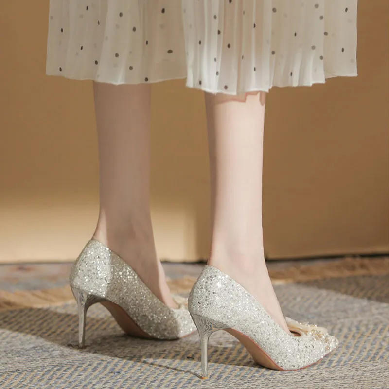 Than Than Me Slim Heel High Heels Women's-14