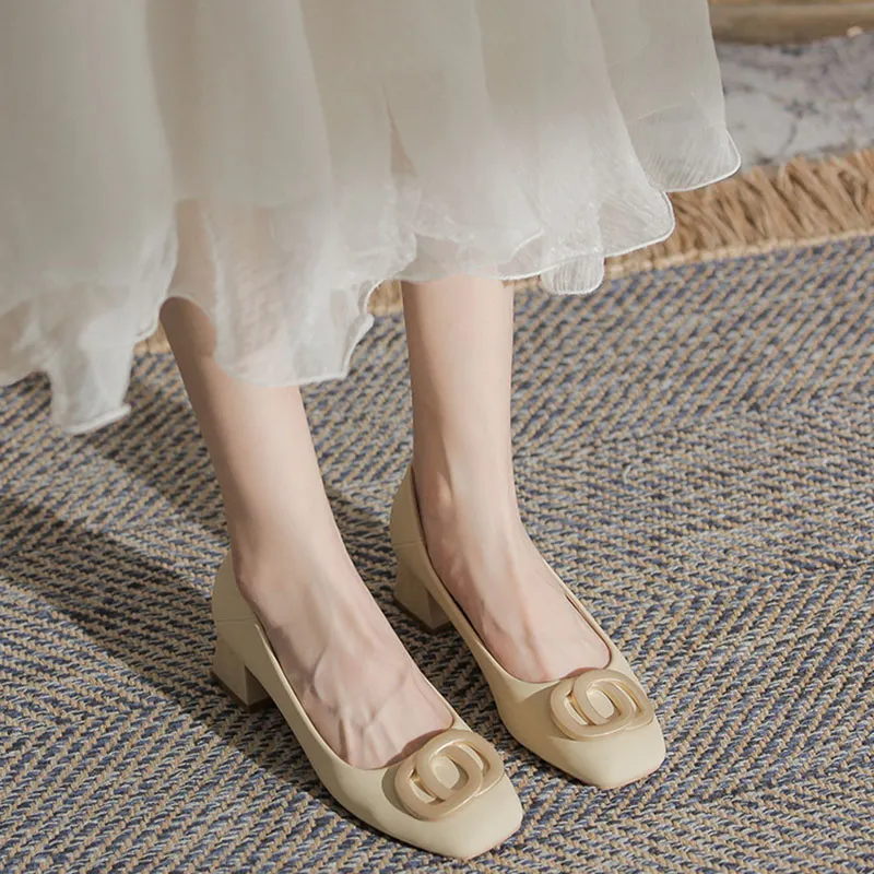 Than Than Me Casual Single Shoes Women's Apricot-2