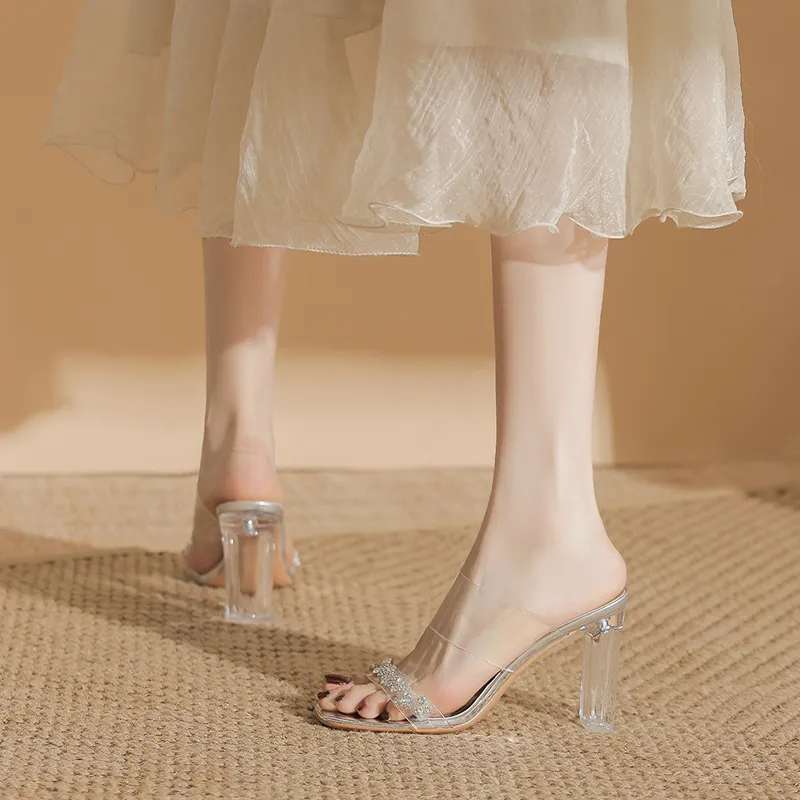 Than Than Me Rubber Sole Slip Resistant Slide Slippers Women's Silver-3