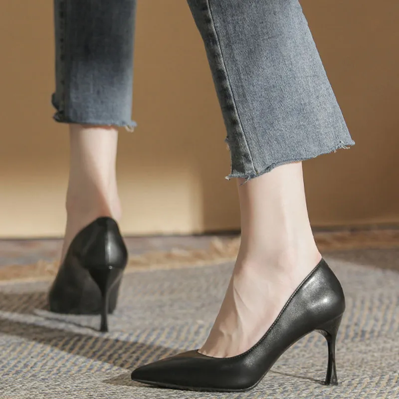 Than Than Me Slim Heel High Heels Women's-4