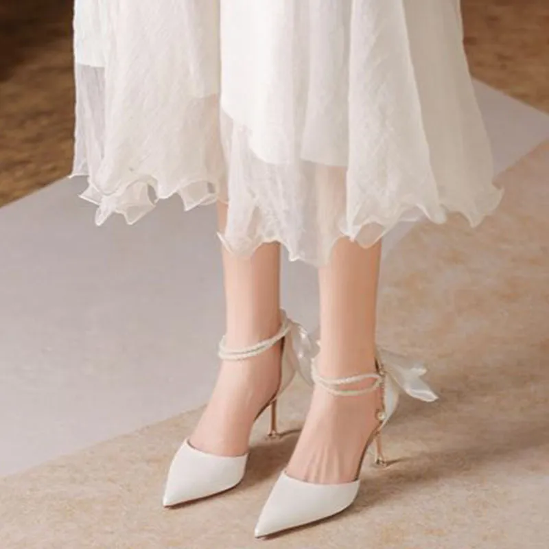Than Than Me Slim Heel High Heels Women's-6