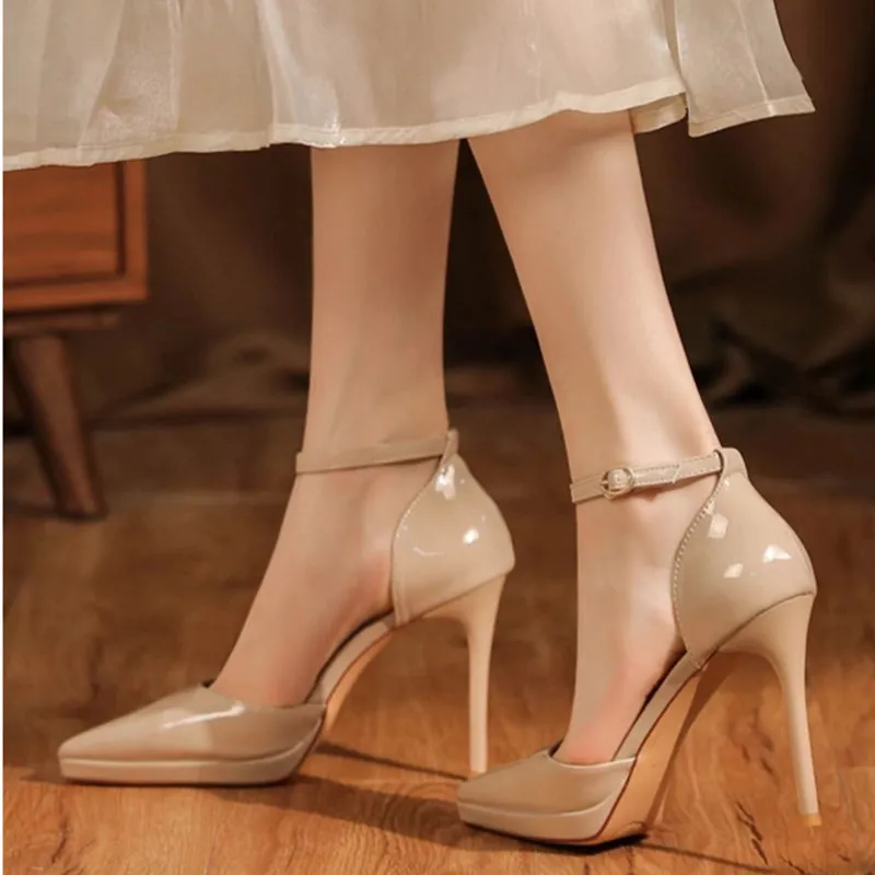 Than Than Me Slim Heel High Heels Women's-6