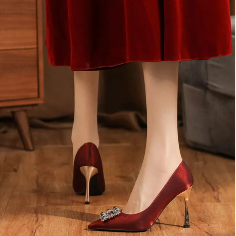 Than Than Me Slim Heel High Heels Women's-1